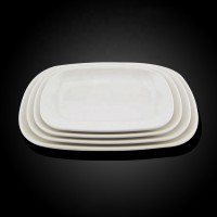 wholesale melamine tableware white ceramic hotel used dinner plates