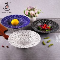 Hot sale catering round porcelain pasta deep plate soup plate ceramic salad plate restaurant